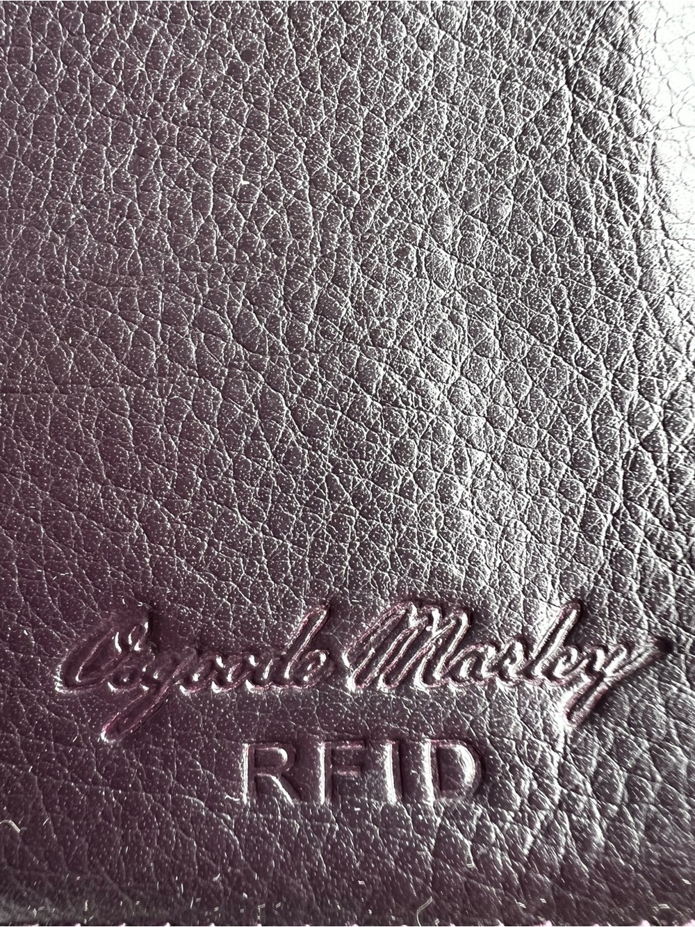 Osgoode Marley RFID Leather Wallet in Deep Plum